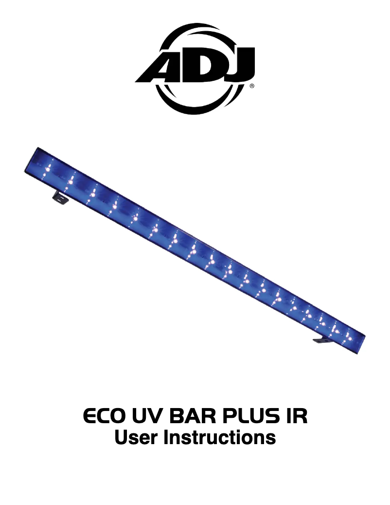 Imagen de la primera página del manual del dispositivo ECO UV Bar Plus IR