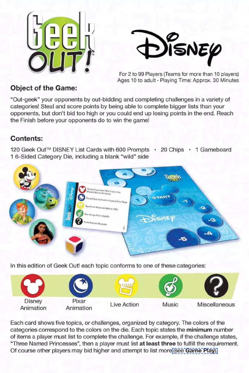 Página 1 del manual Manual de usuario USAopoly Geek Out!