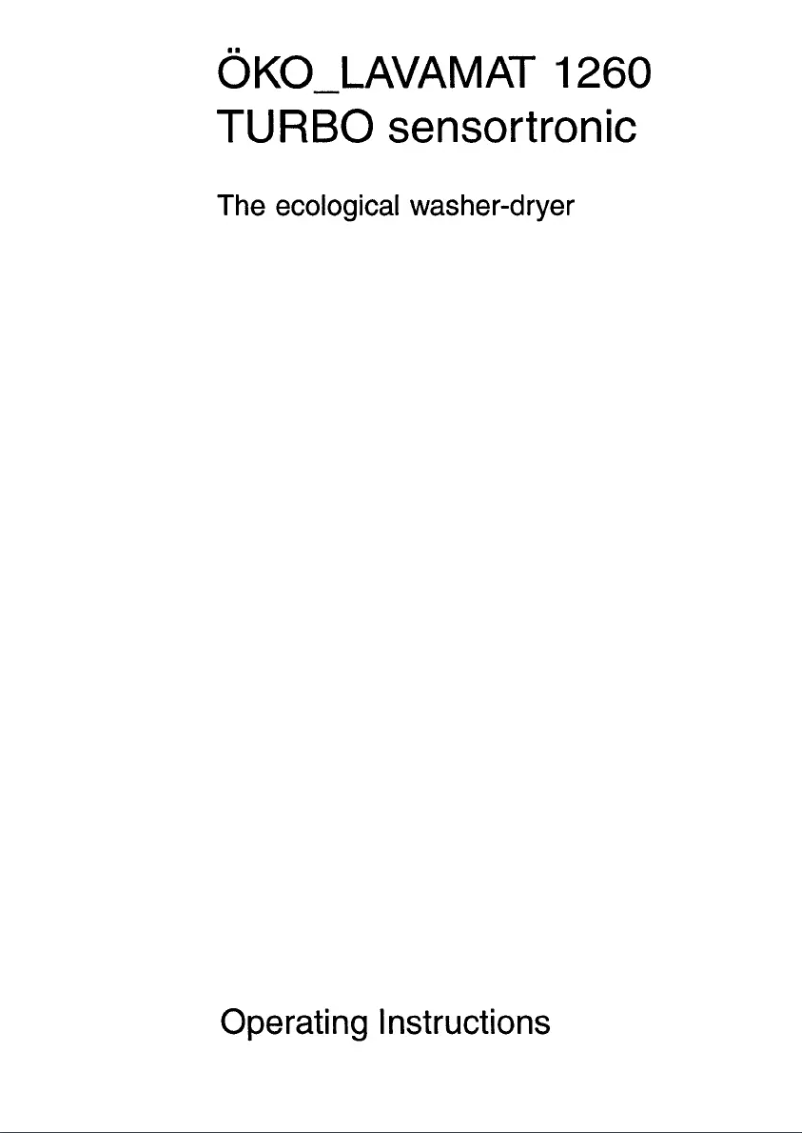 Imagen de la primera página del manual del dispositivo Lavamat 1260 Turbo