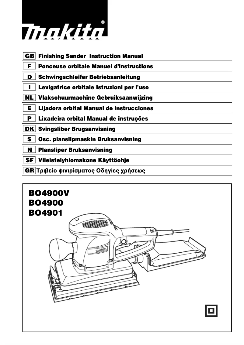 Página nº 1 - Manual de usuario Makita BO4901