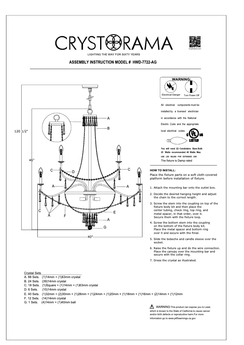 Imagen de la primera página del manual del dispositivo Haywood HWD-7722-AG
