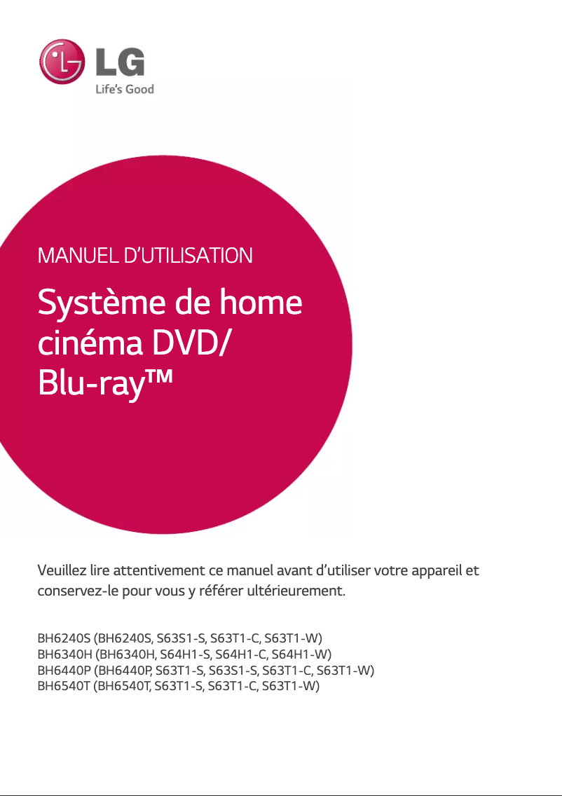 Página nº 1 - Manual de usuario LG BH6340H