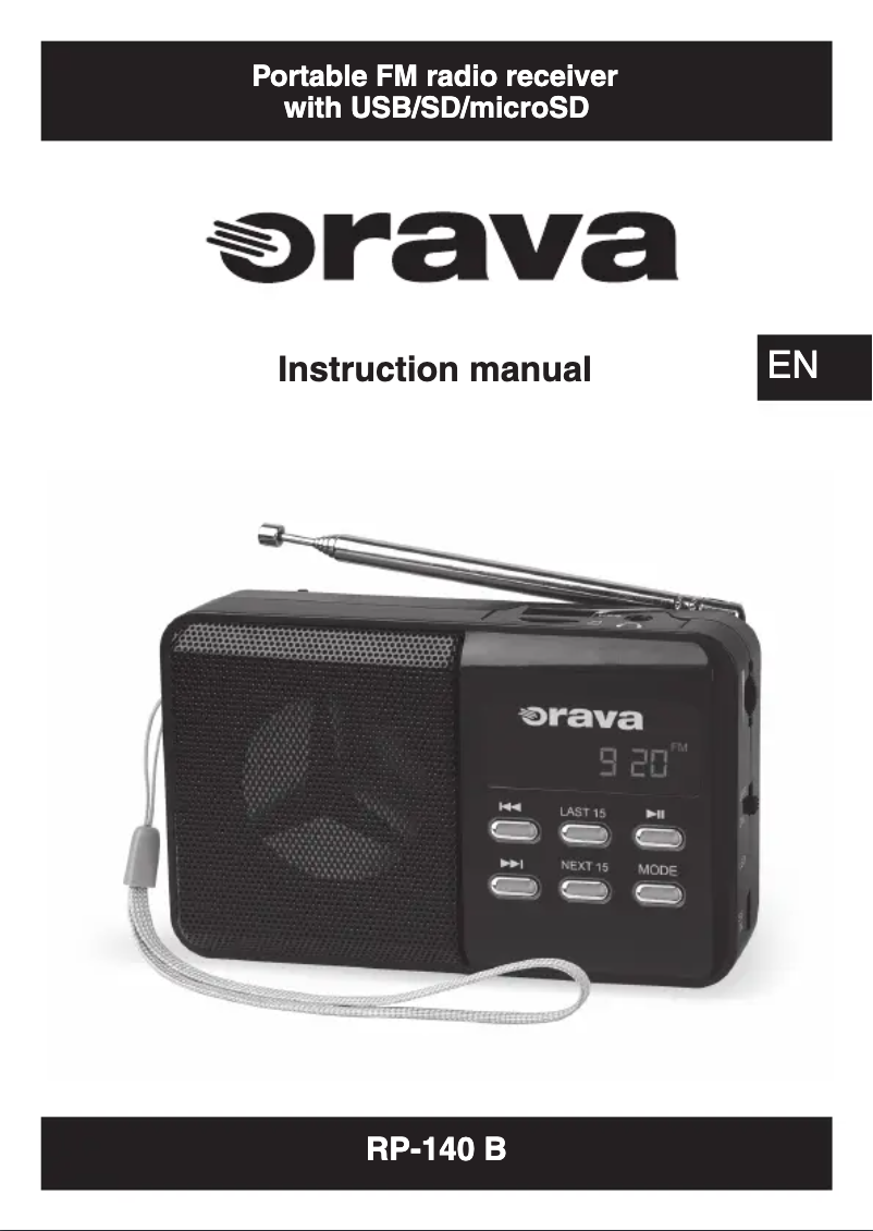Página 1 del manual Manual de usuario Orava RP-140 B