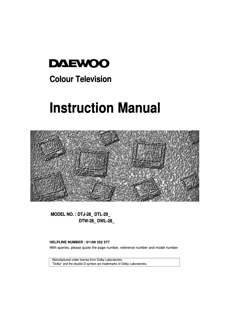 Página nº 1 - Manual de usuario Daewoo DTL-29S7