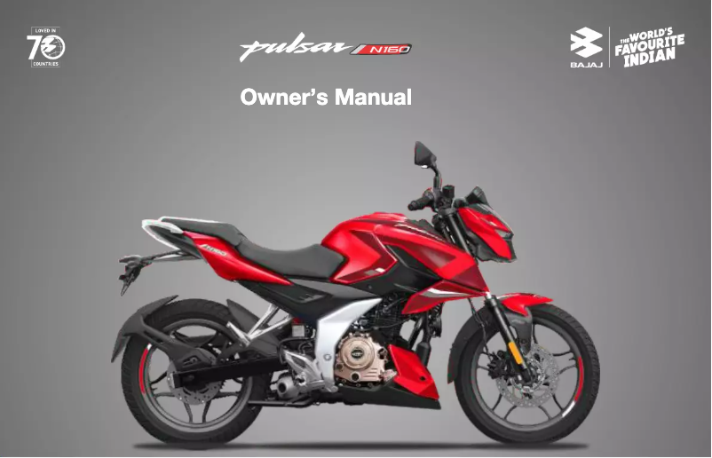Página 1 del manual Manual de usuario Bajaj Pulsar N160