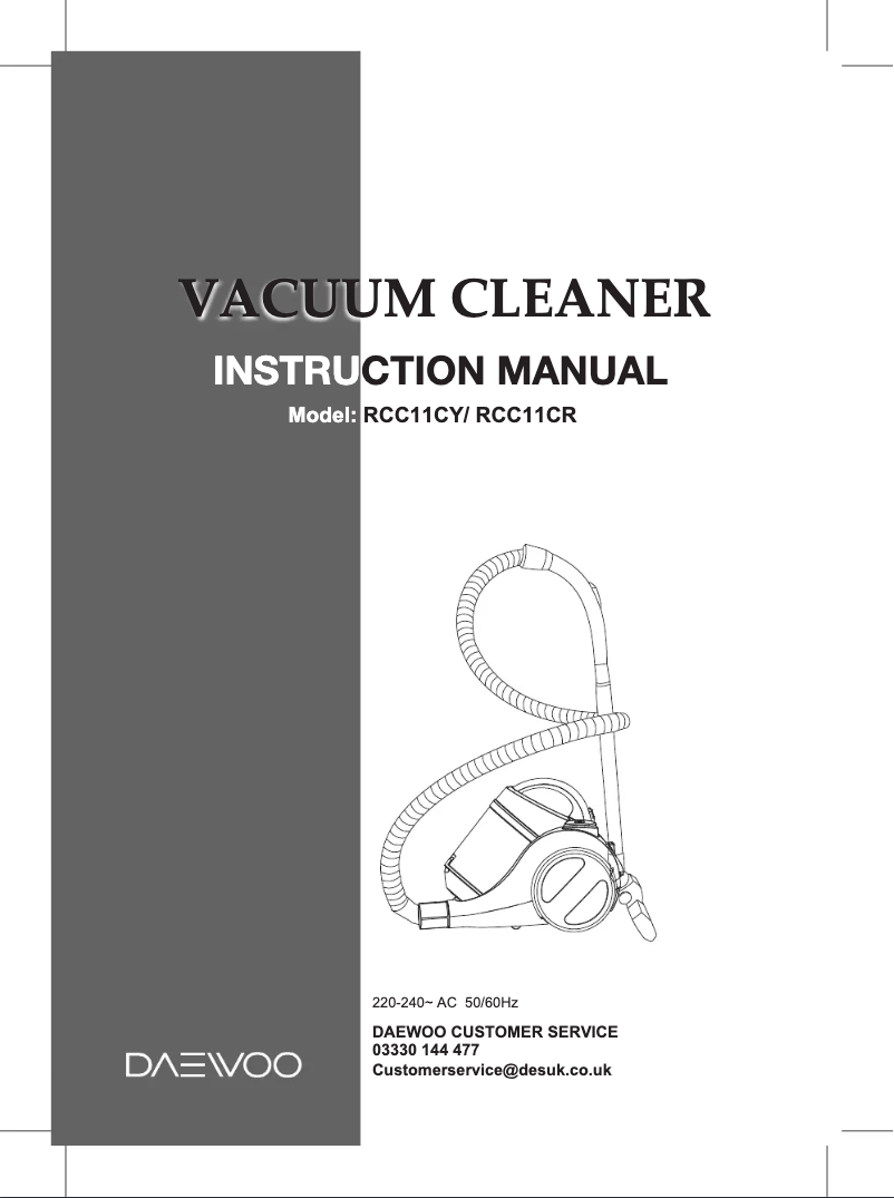 Imagen de la primera página del manual del dispositivo RCC-11CY