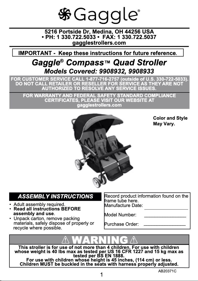 Imagen de la primera página del manual del dispositivo Compass