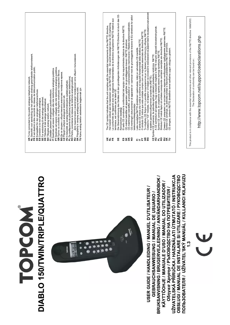 Página 1 del manual Manual de usuario Topcom Diablo 150