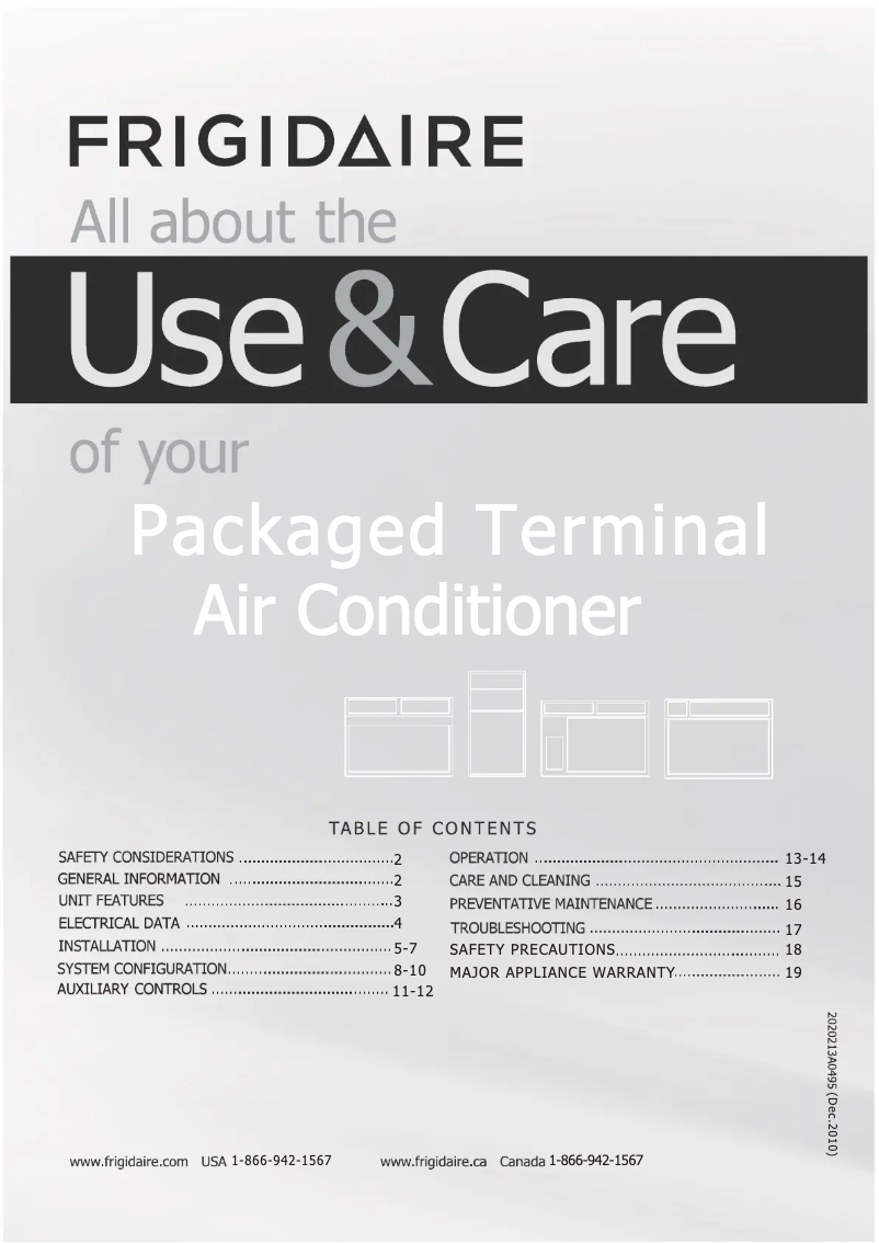 Página 1 del manual Guía de instalación Frigidaire FRP15ETT2A