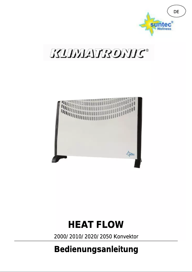 Imagen de la primera página del manual del dispositivo Heat Flow 2050