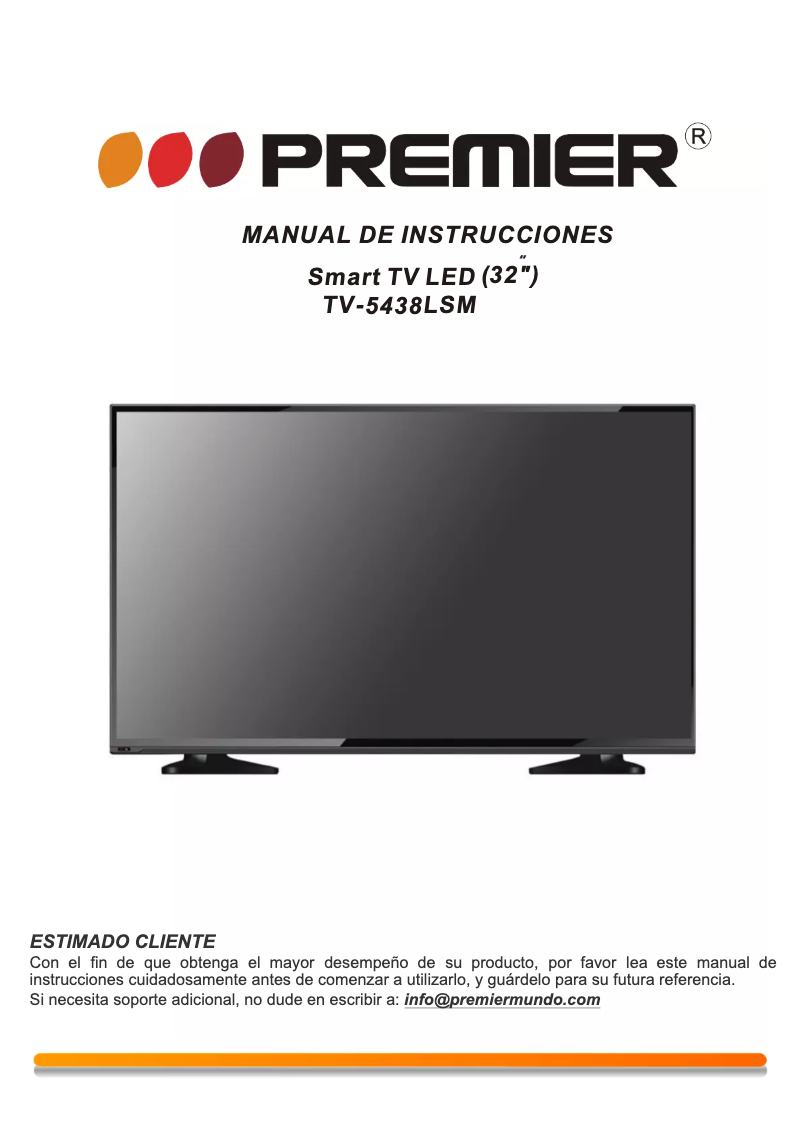 Imagen de la primera página del manual del dispositivo TV-5438LSM