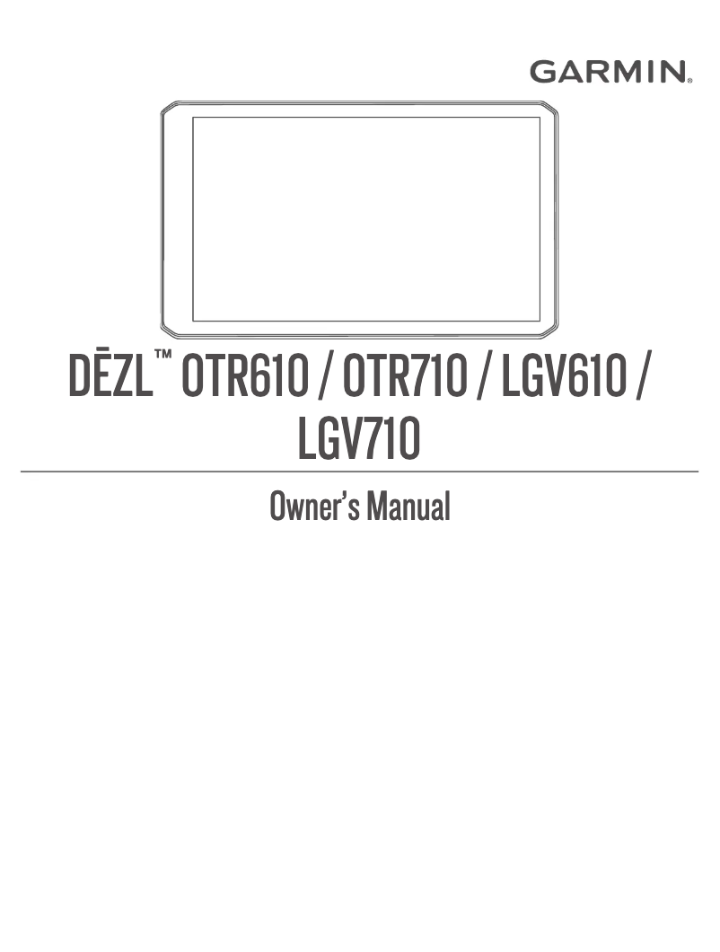 Imagen de la primera página del manual del dispositivo dēzl OTR 710