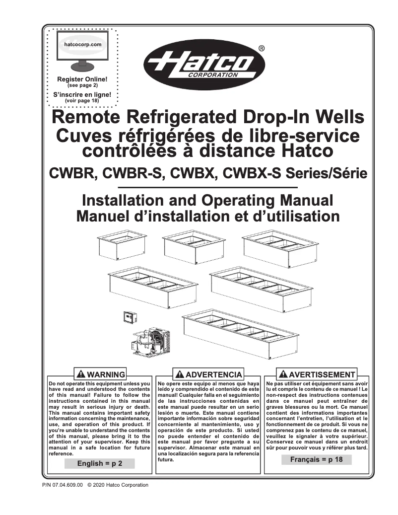 Página 1 del manual Manual de usuario Hatco CWBX-3