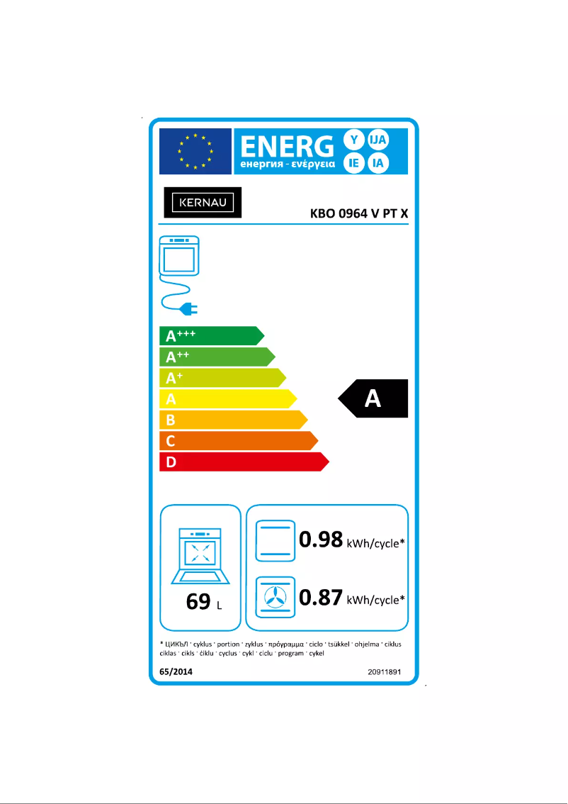 Imagen de la primera página del manual del dispositivo KBO 0964 V PT X
