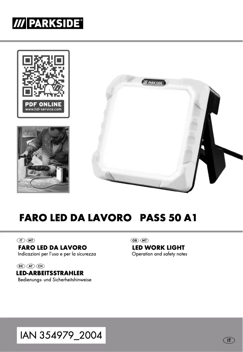 Página 1 del manual Manual de usuario Parkside PASS 50 A1