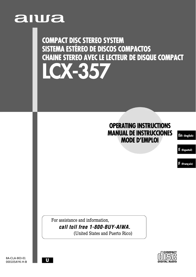 Página nº 1 - Manual de usuario Aiwa LCX-357