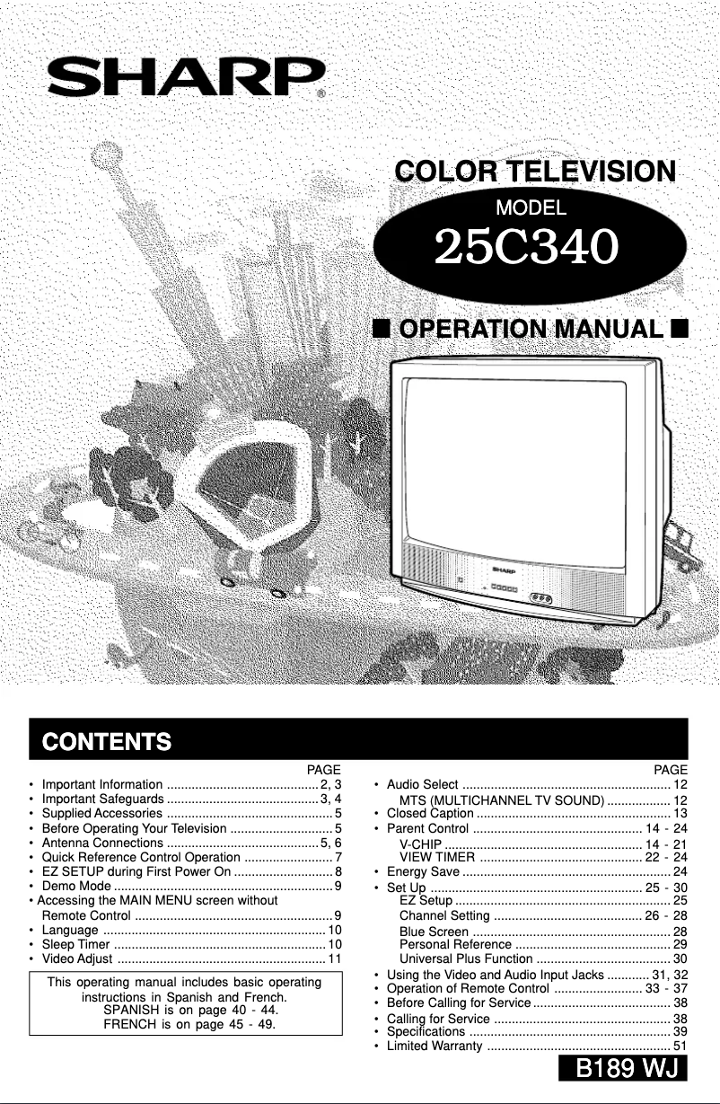 Imagen de la primera página del manual del dispositivo 25C340