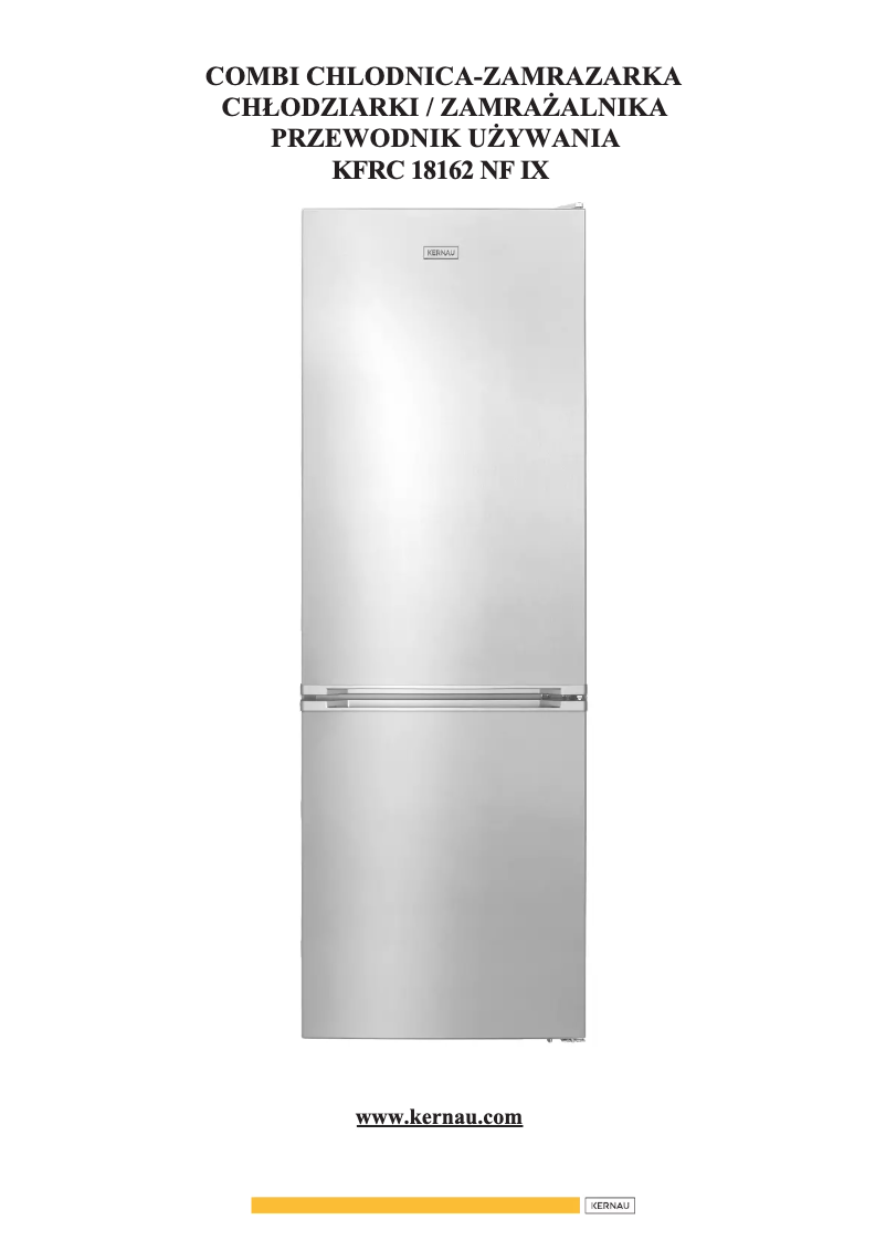 Imagen de la primera página del manual del dispositivo KFRC 18162 NF IX