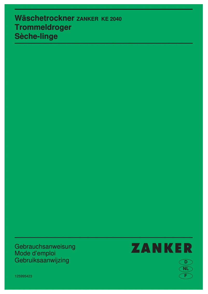 Imagen de la primera página del manual del dispositivo KE 2040