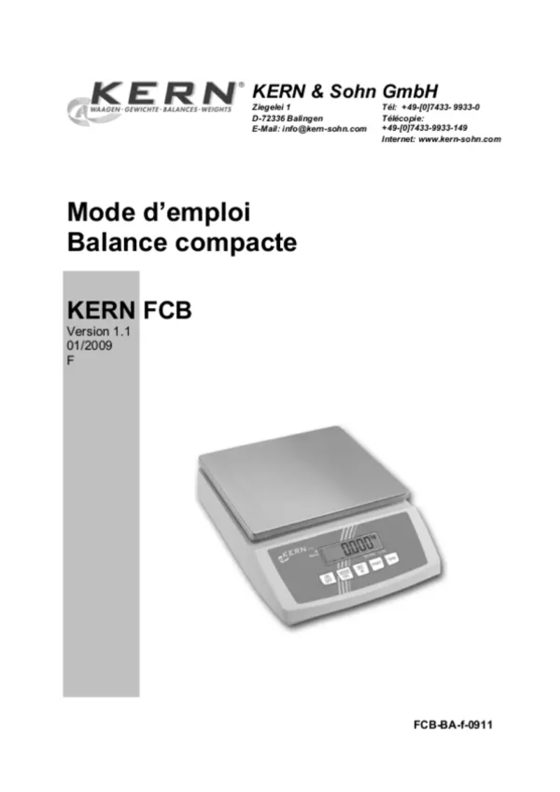 Imagen de la primera página del manual del dispositivo FCB 8K0.1
