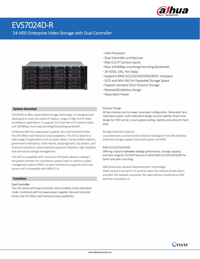 Imagen de la primera página del manual del dispositivo EVS7024D-R
