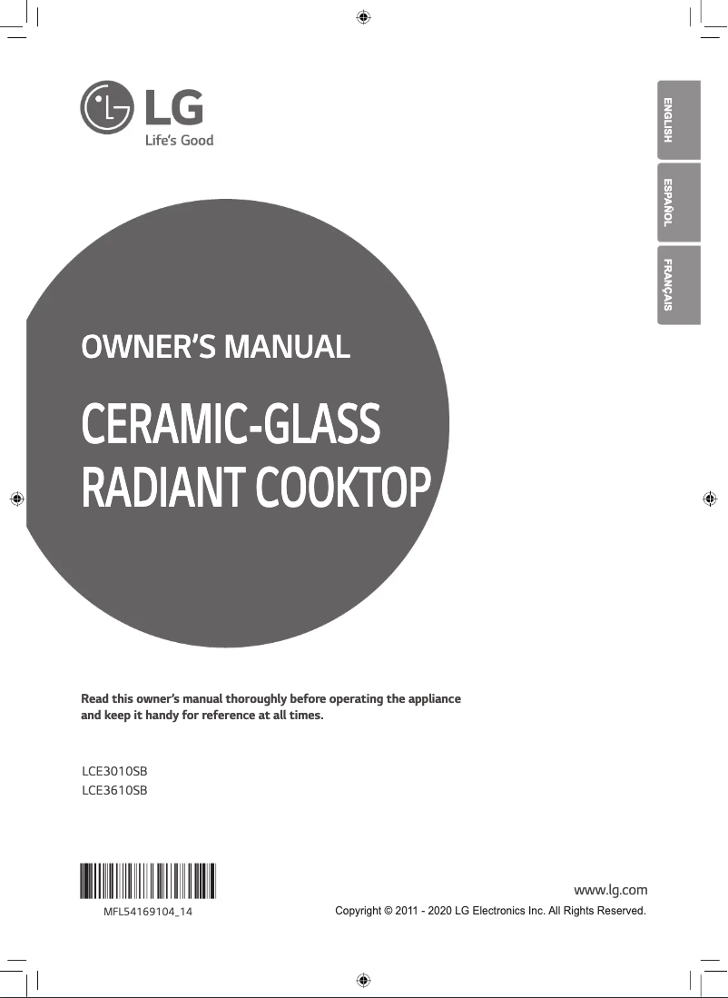 Imagen de la primera página del manual del dispositivo LCE3610SB