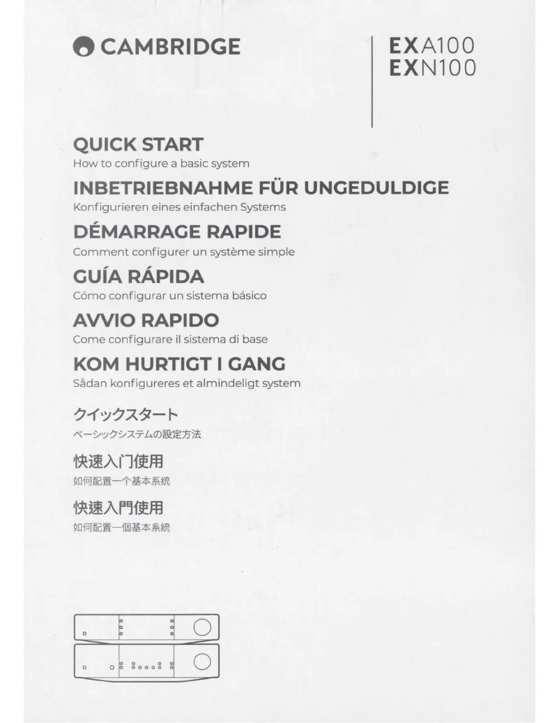 Página 1 del manual Manual de usuario Cambridge EXN100