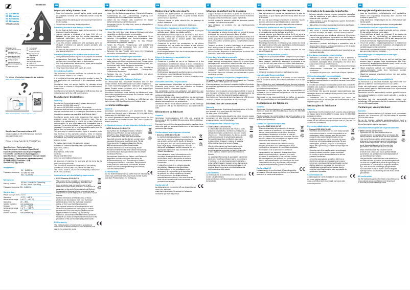 Imagen de la primera página del manual del dispositivo SC 635 USB-C
