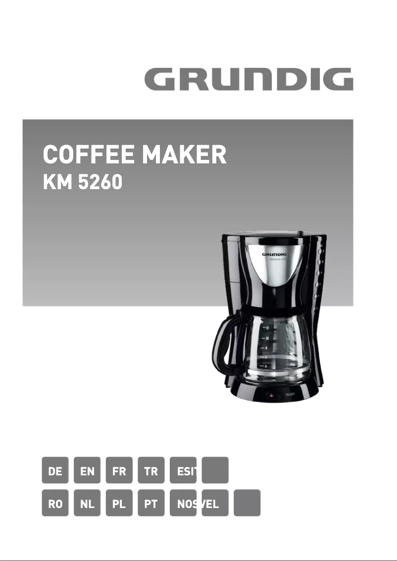 Imagen de la primera página del manual del dispositivo KM 5260