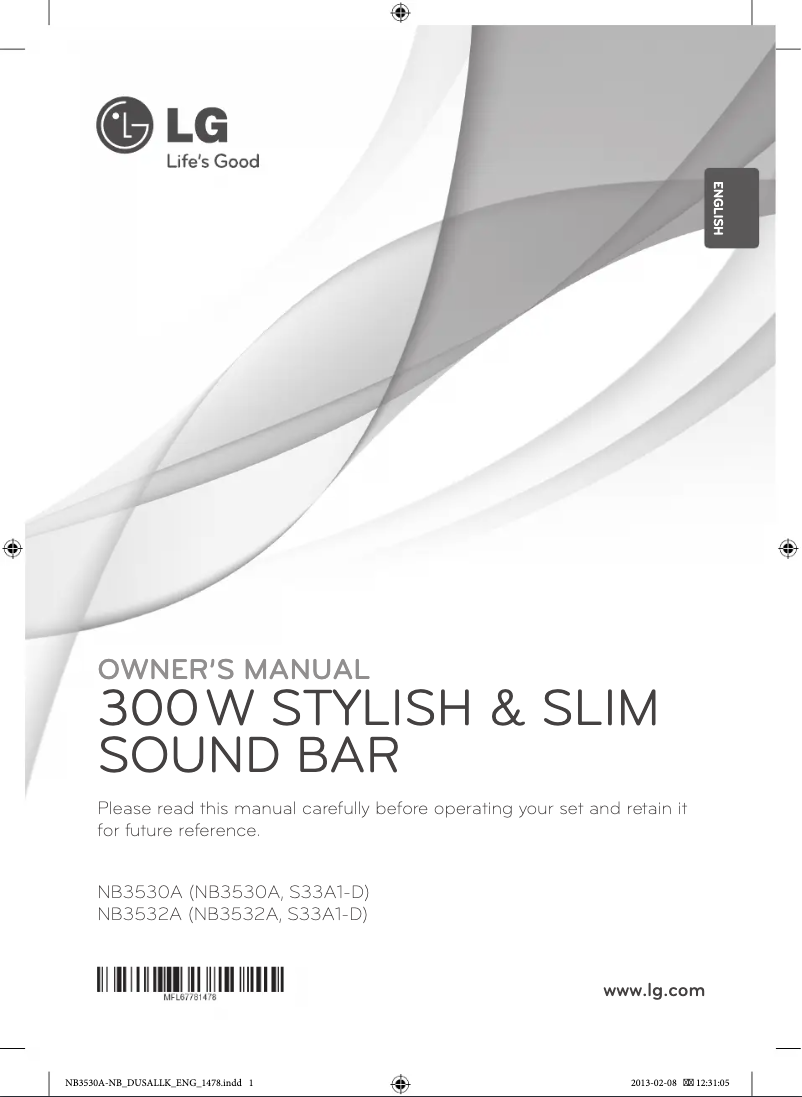 Imagen de la primera página del manual del dispositivo NB3532A