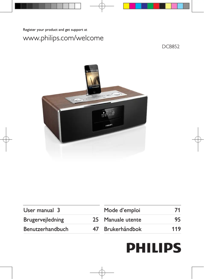 Imagen de la primera página del manual del dispositivo DCB852