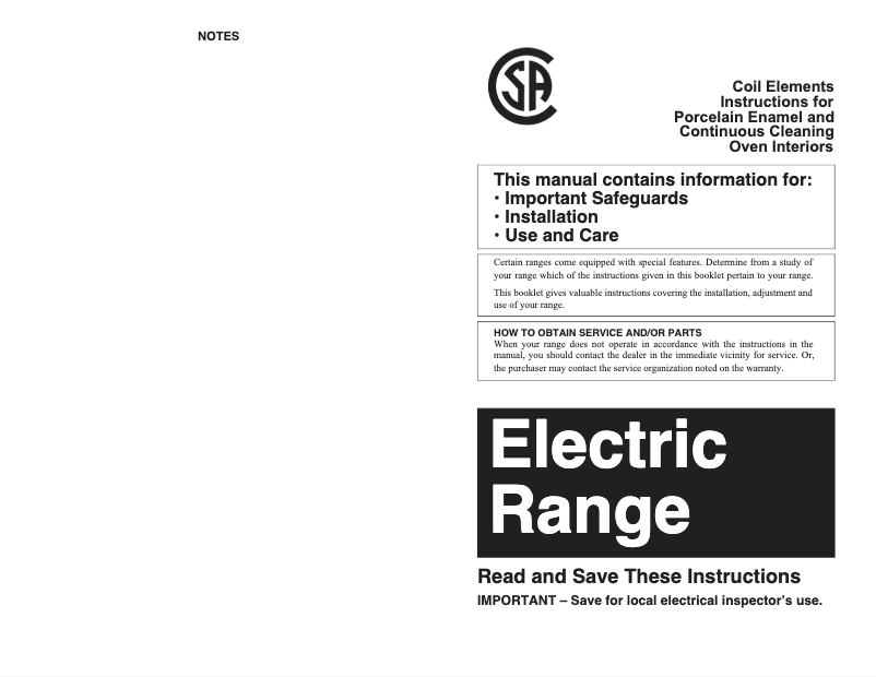 Imagen de la primera página del manual del dispositivo TEM721BKW