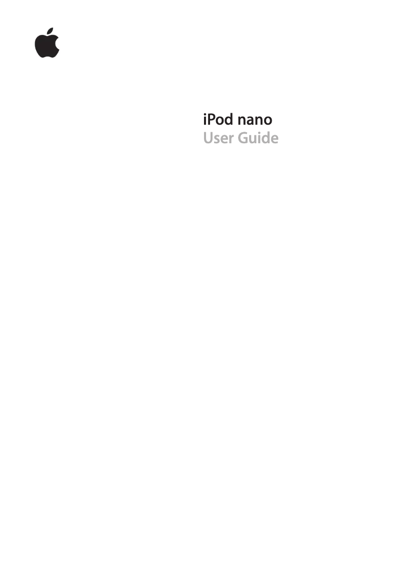 Imagen de la primera página del manual del dispositivo iPod Nano 6th generation