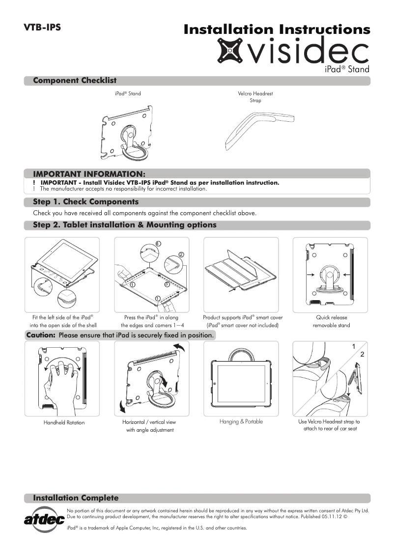 Página 1 del manual Manual de usuario Atdec VTB-IPS