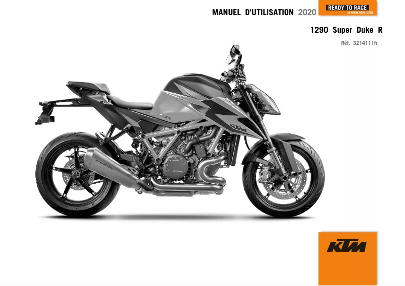 Imagen de la primera página del manual del dispositivo 1290 Super Duke R (2020)