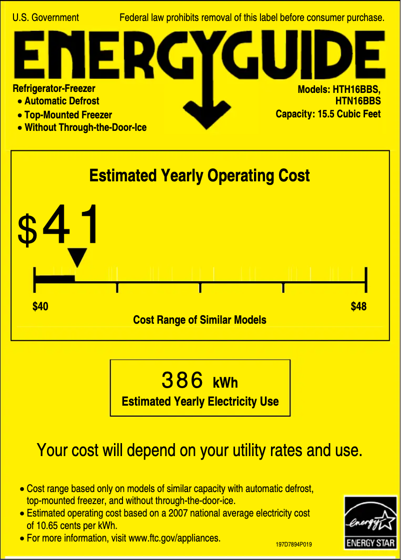 Imagen de la primera página del manual del dispositivo HTH16BBSRWW
