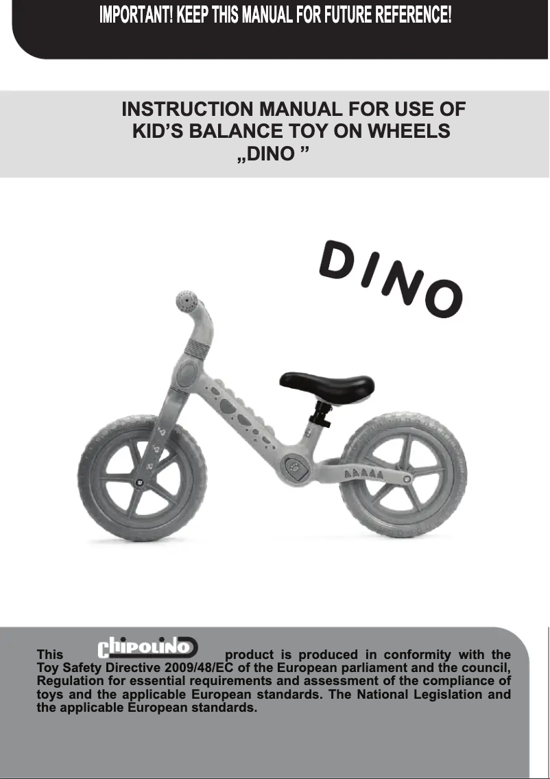 Imagen de la primera página del manual del dispositivo Dino