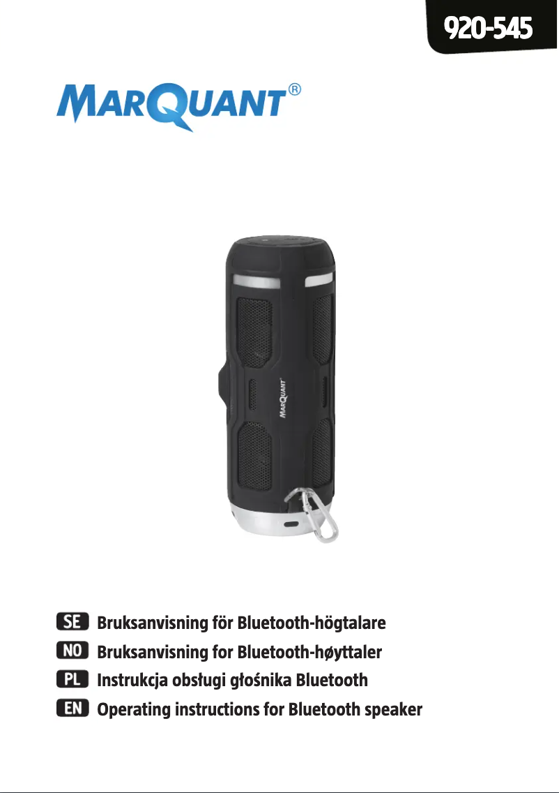 Página nº 1 - Manual de usuario Marquant 920-545