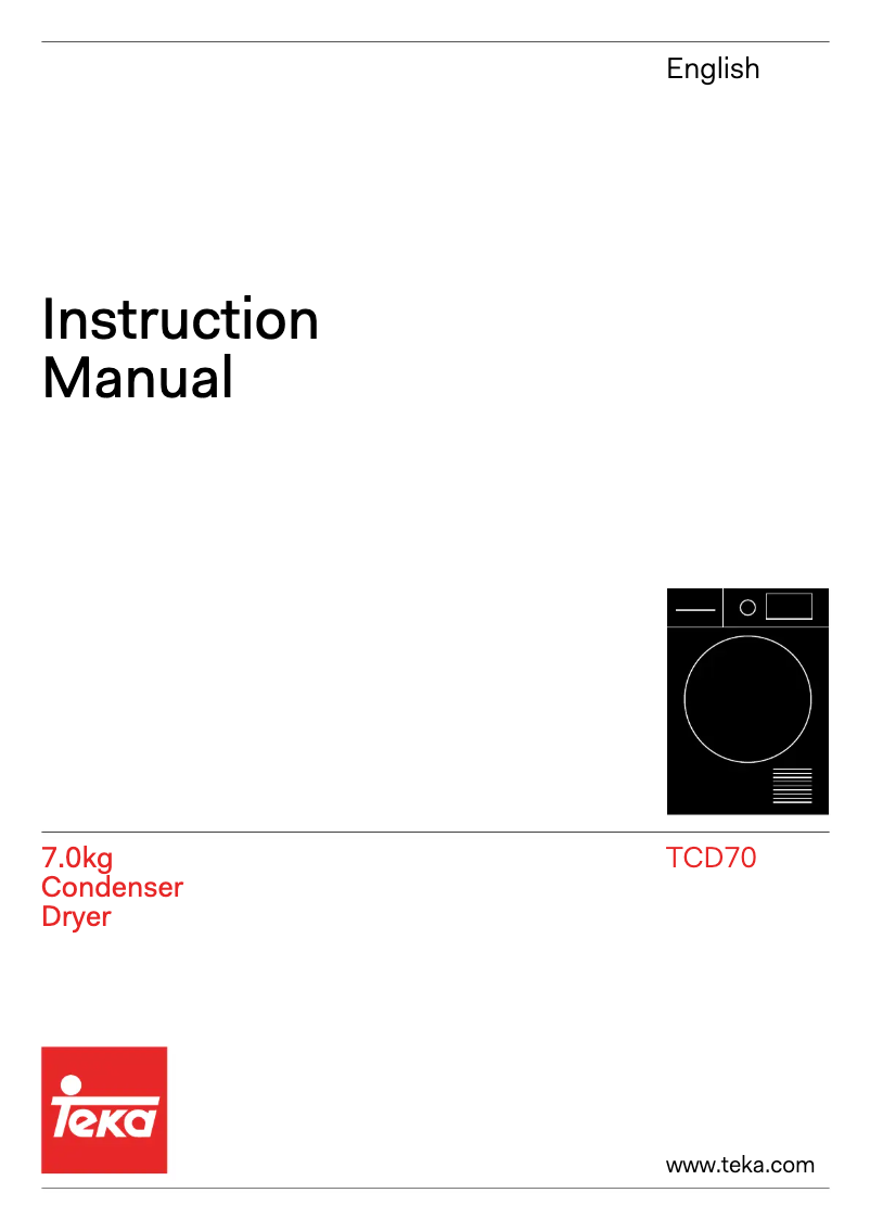 Imagen de la primera página del manual del dispositivo TCD70