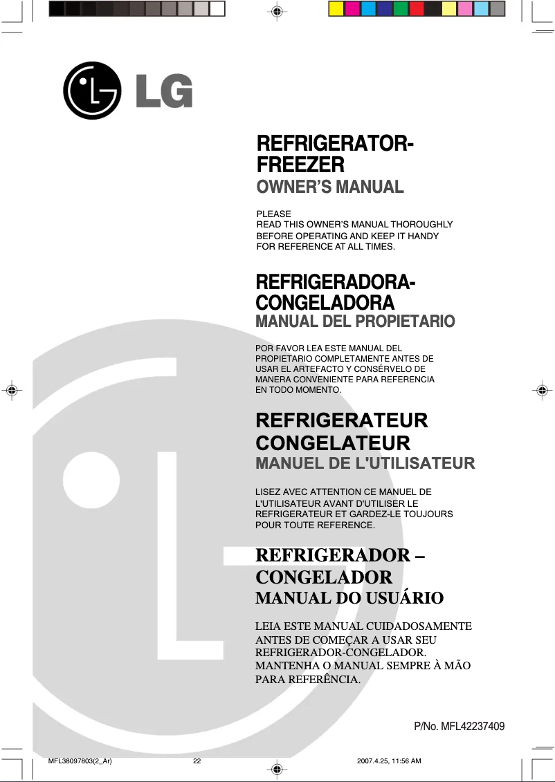 Imagen de la primera página del manual del dispositivo GR-M650YQ