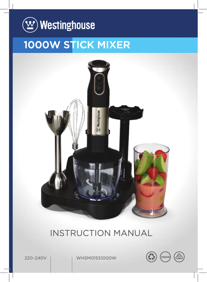 Imagen de la primera página del manual del dispositivo WHSM01SS