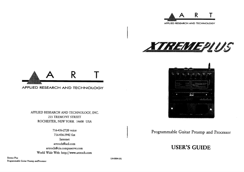 Imagen de la primera página del manual del dispositivo The Xtreme Plus