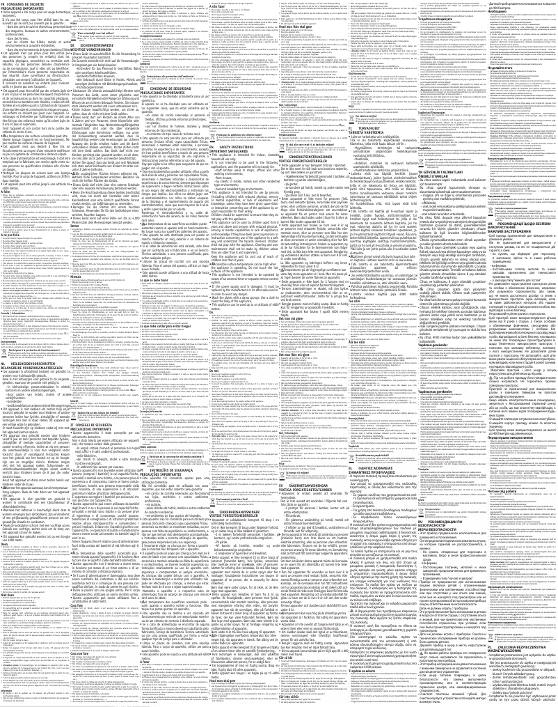 Página nº 1 - Instrucciones de seguridad Tefal Supergrill GC451B