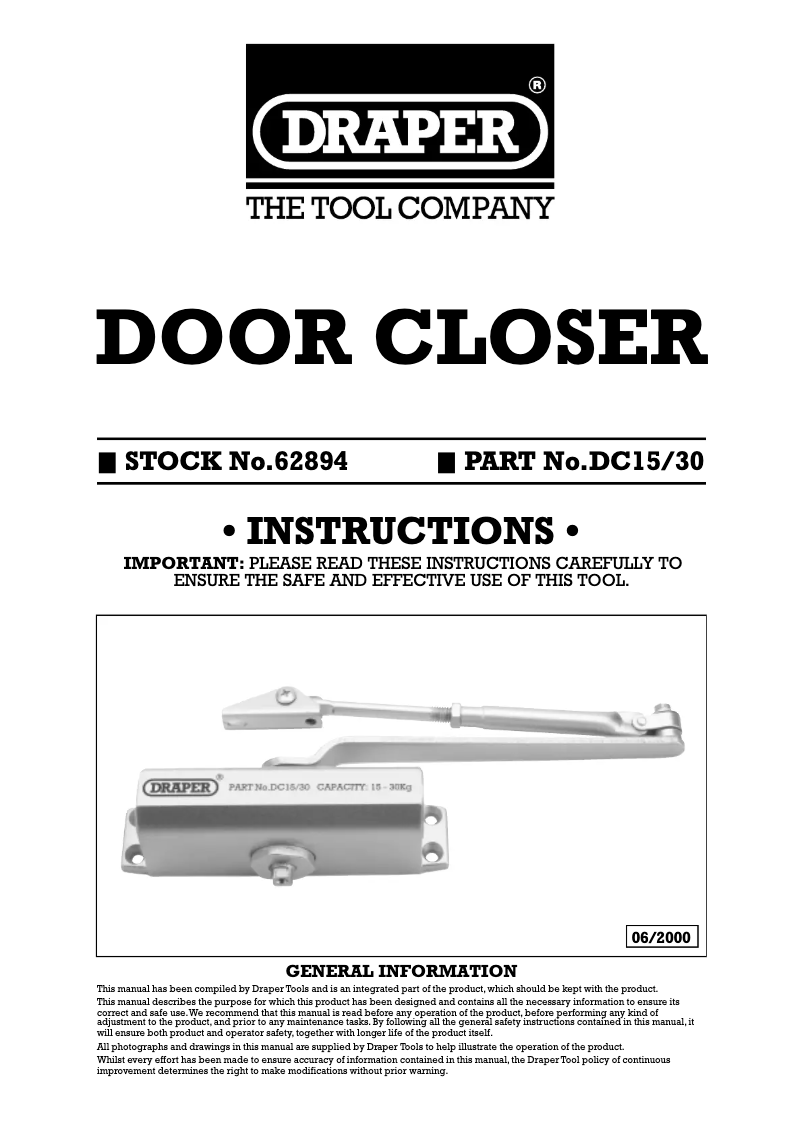 Imagen de la primera página del manual del dispositivo DC15/30