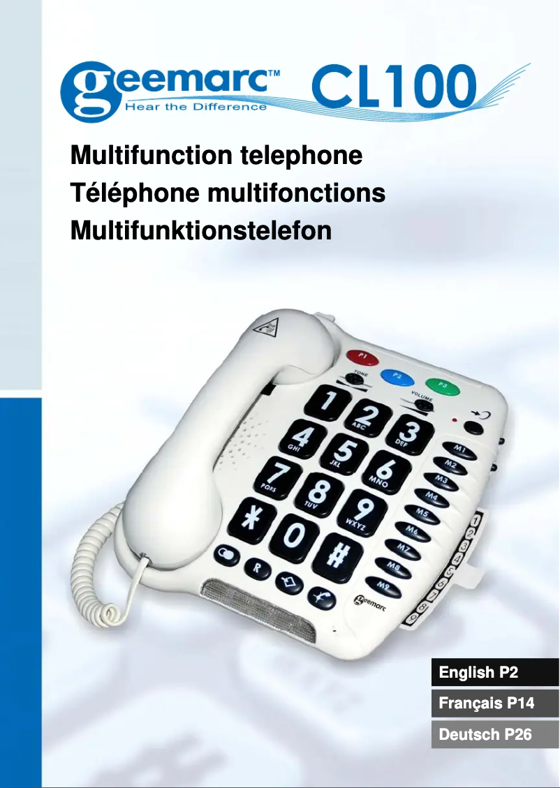 Imagen de la primera página del manual del dispositivo CL100