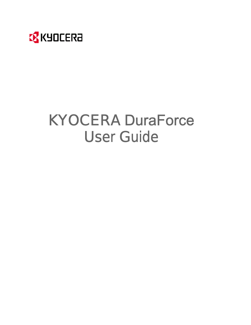 Página 1 del manual Manual de usuario Kyocera DuraForce