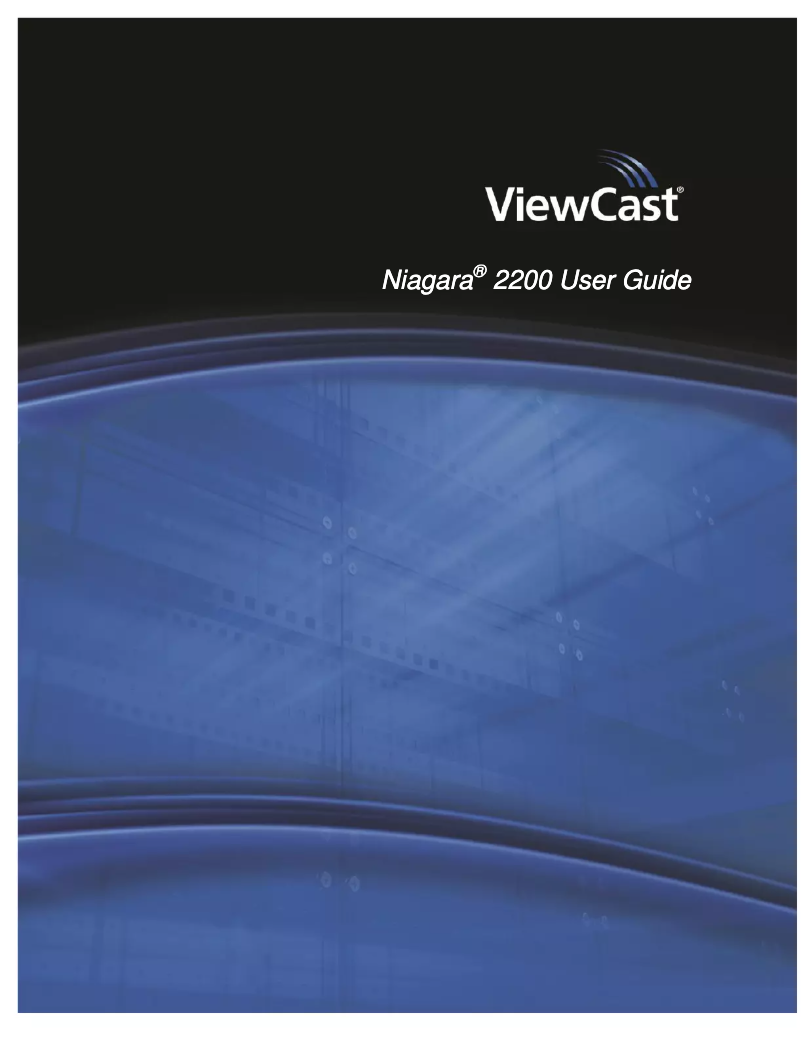 Imagen de la primera página del manual del dispositivo Niagara 2200