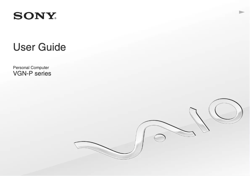 Página nº 1 - Manual de usuario Sony Vaio VGN-P31ZRK