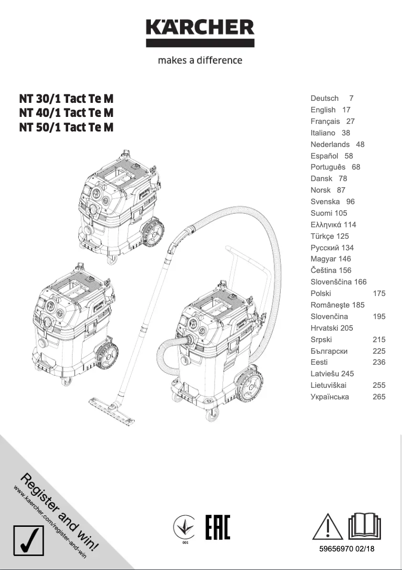 Imagen de la primera página del manual del dispositivo NT 50/1 Tact Te M