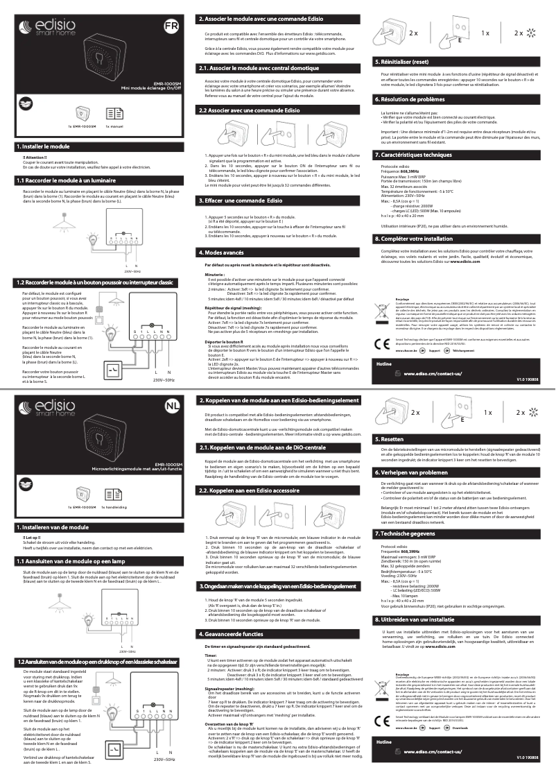 Página 1 del manual Manual de usuario Edisio EMR-1000SM